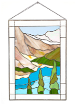 tiffany park landscape windows panel WP001-S